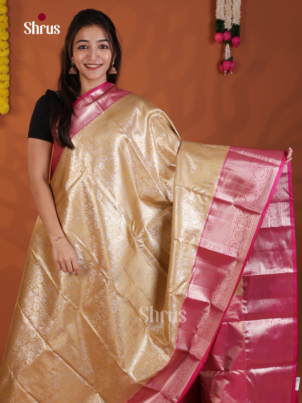 DLS29148 - Kanchipuram-halfpure Saree