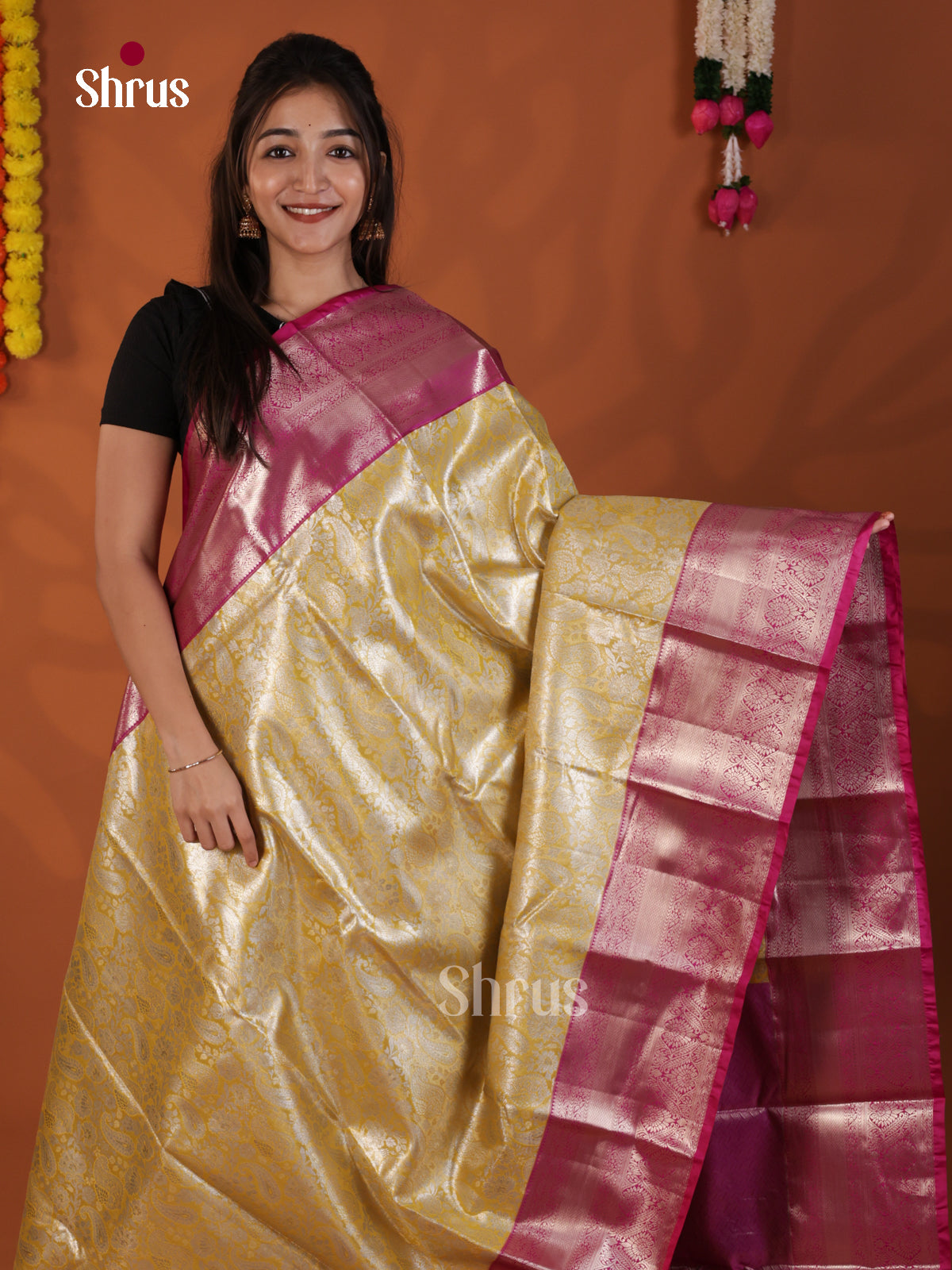 DLS29156 - Kanchipuram-halfpure Saree