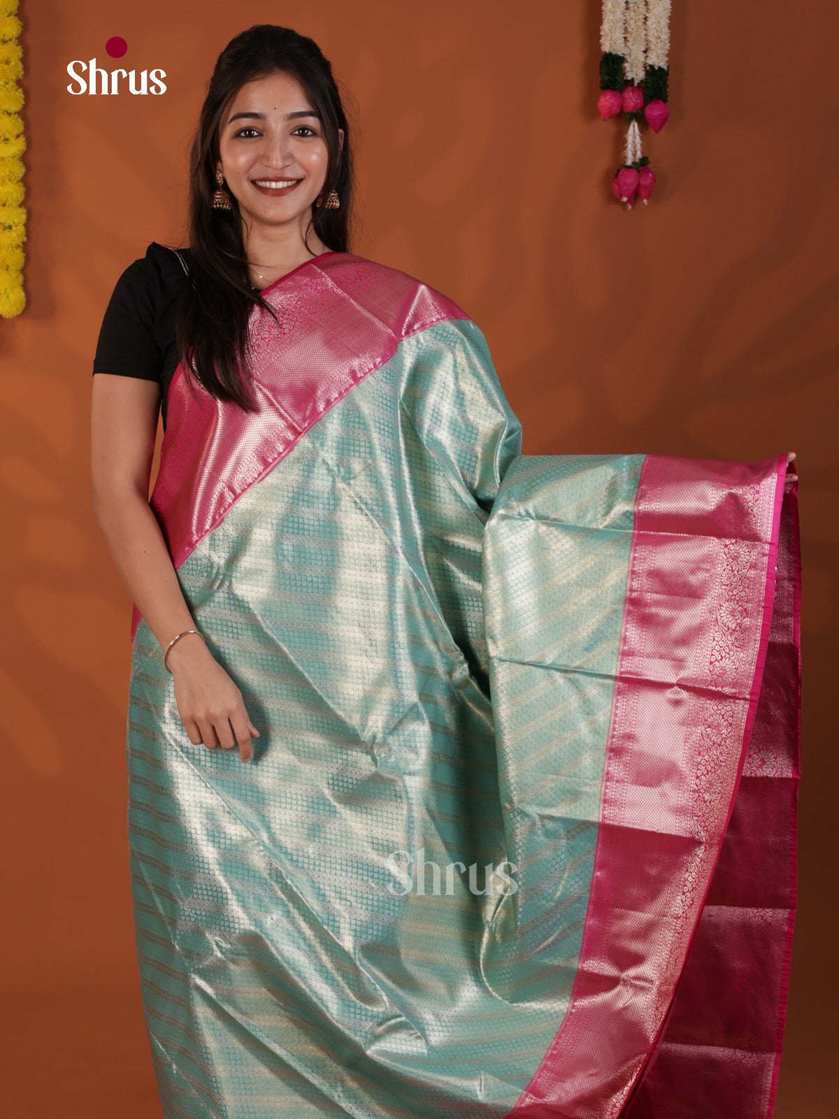 DLS29157 - Kanchipuram-halfpure Saree - Shop on Shrus.com