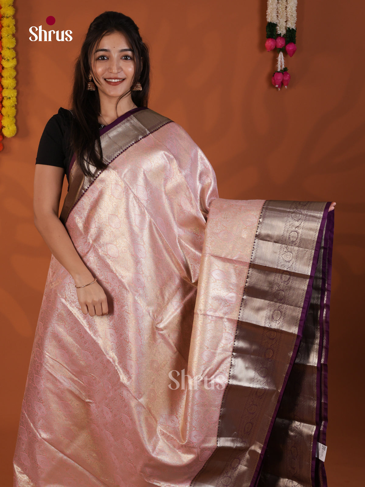 DLS29158 - Kanchipuram-halfpure Saree