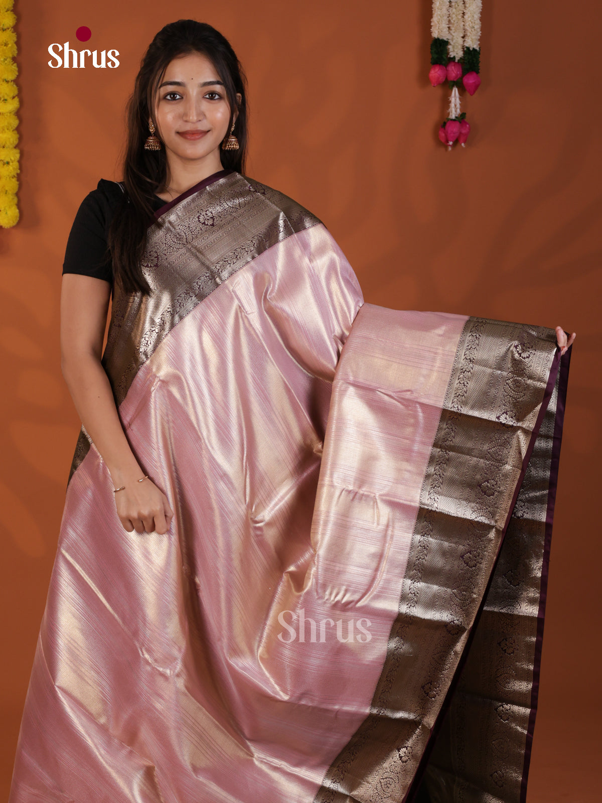 DLS29169 - Kanchipuram-halfpure Saree