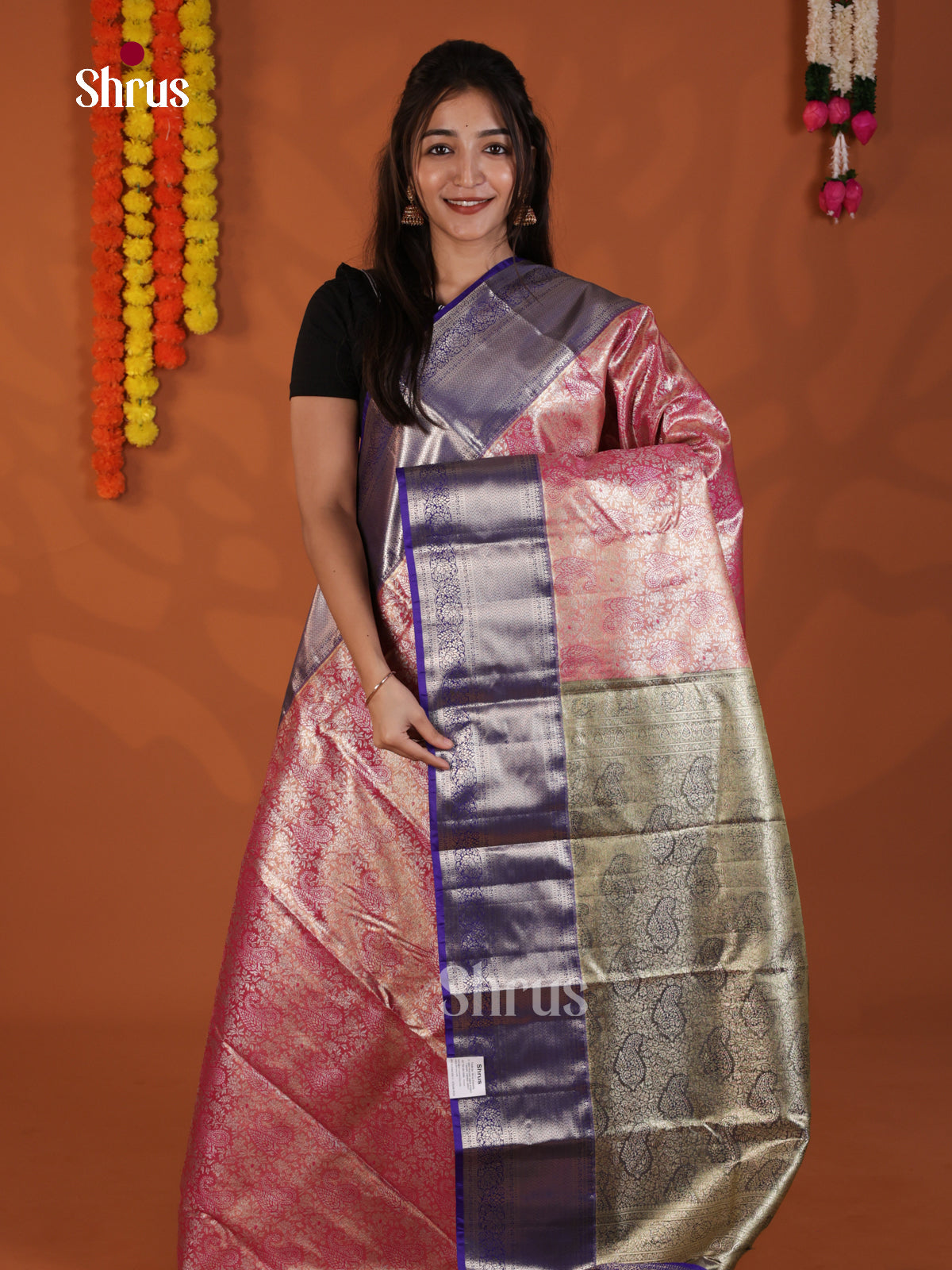 DLS29173 - Kanchipuram-halfpure Saree