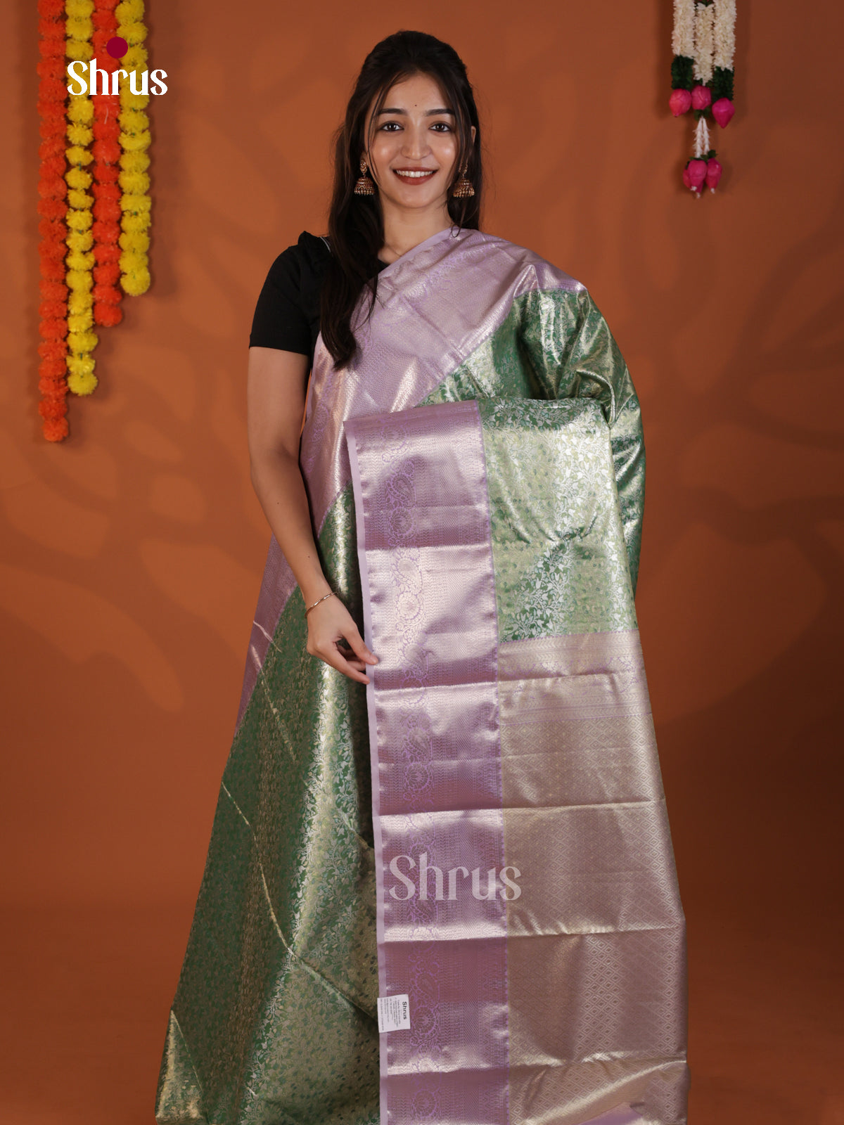 DLS29177 - Kanchipuram-halfpure Saree