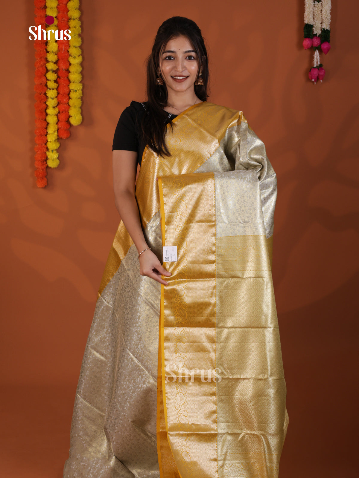 DLS29178 - Kanchipuram-halfpure Saree