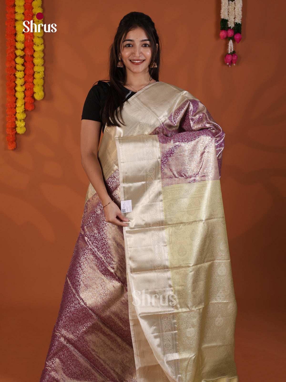 DLS29179 - Kanchipuram-halfpure Saree