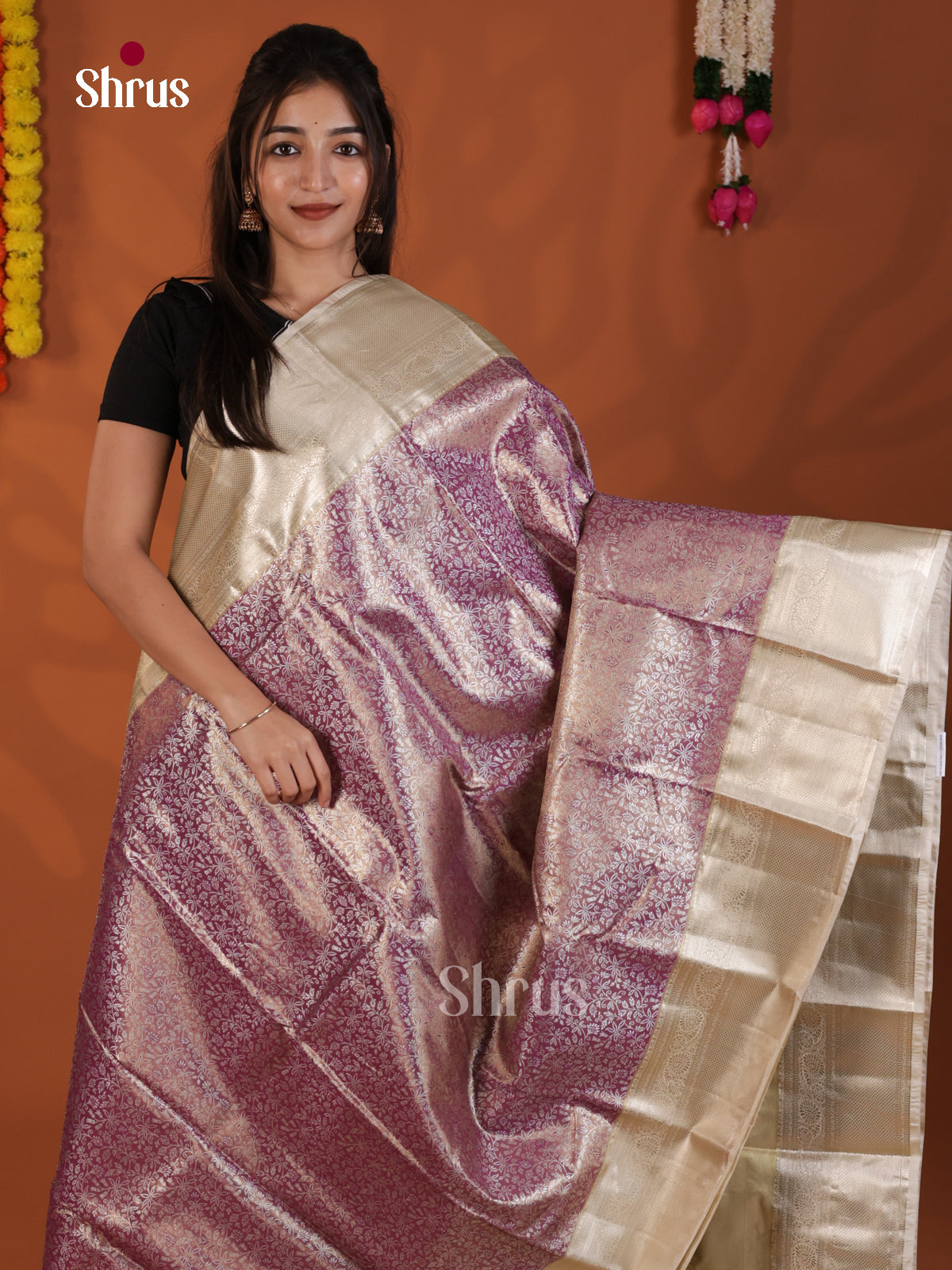 DLS29179 - Kanchipuram-halfpure Saree