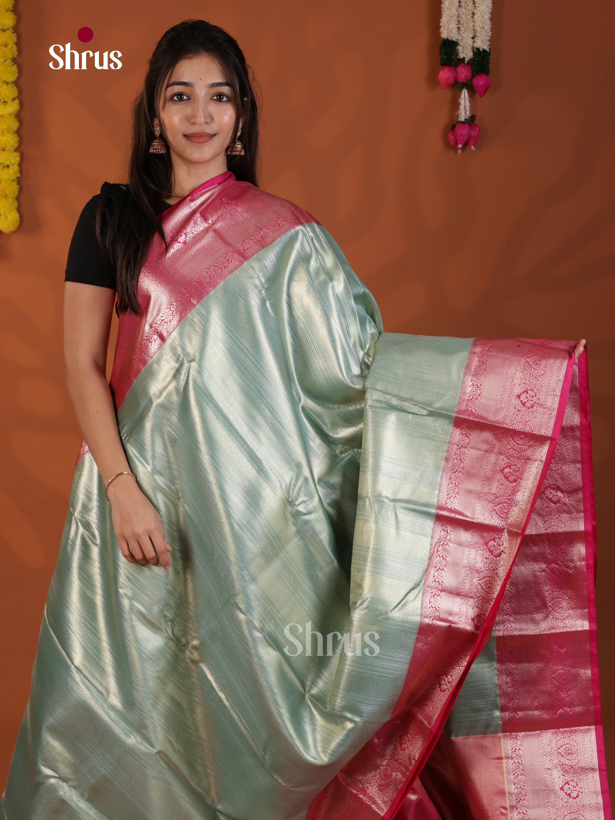 DLS29181 - Kanchipuram-halfpure Saree