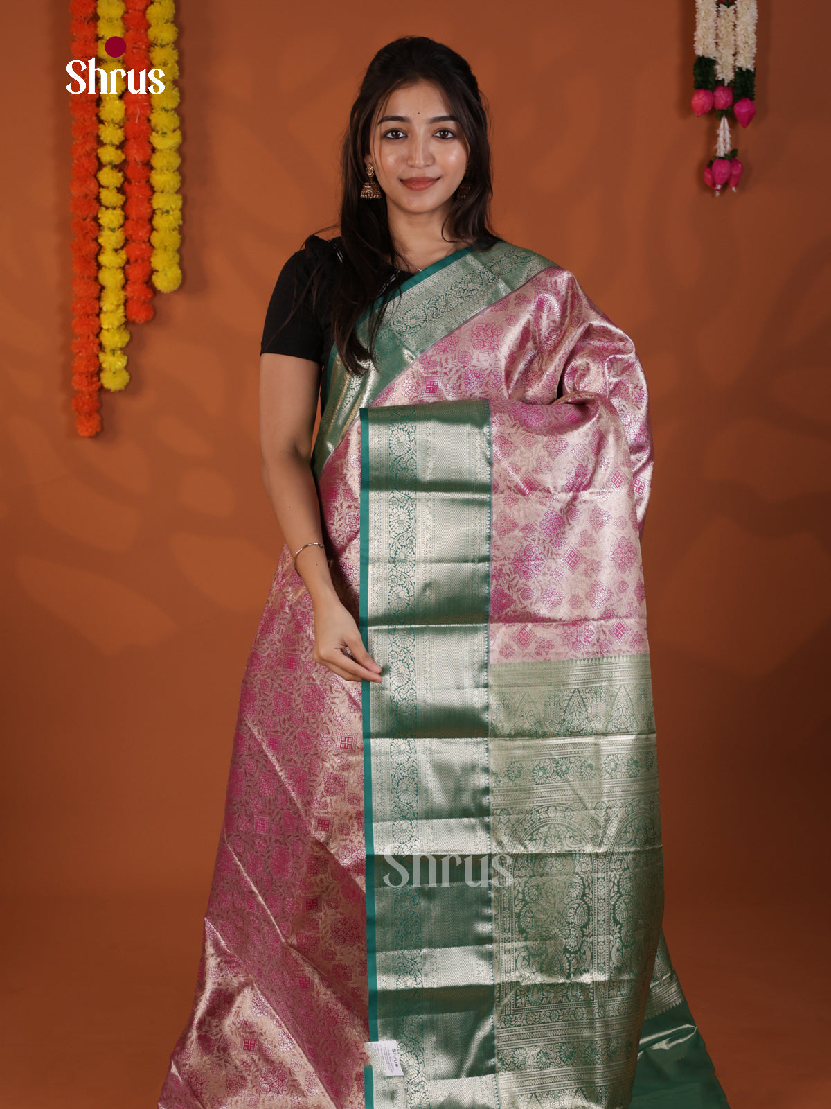 DLS29186 - Kanchipuram-halfpure Saree