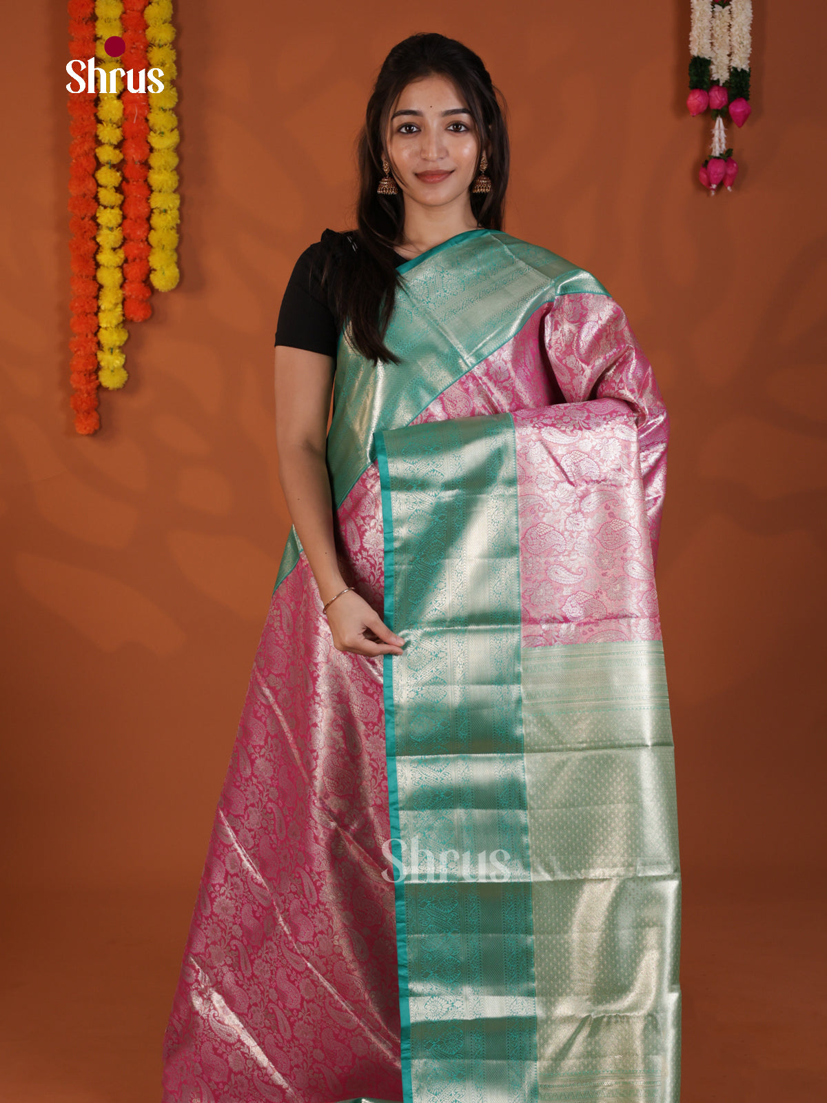 DLS29187 - Kanchipuram-halfpure Saree