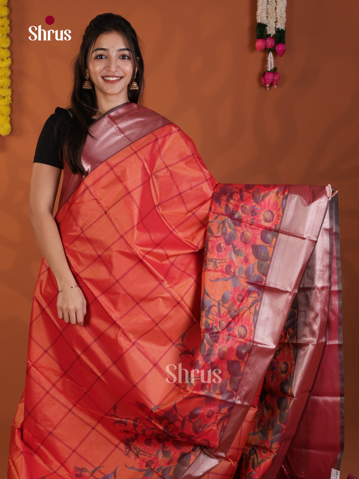 DLS29205 - Kanchipuram-halfpure Saree - Shop on Shrus.com