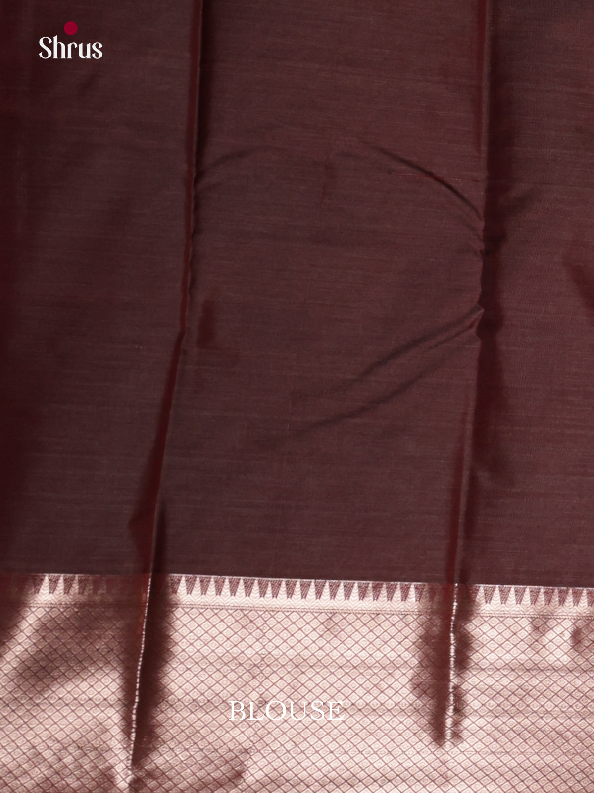 Maroon & Brown - Kanchipuram-halfpure Saree - DLS29209 - Shop on Shrus.com