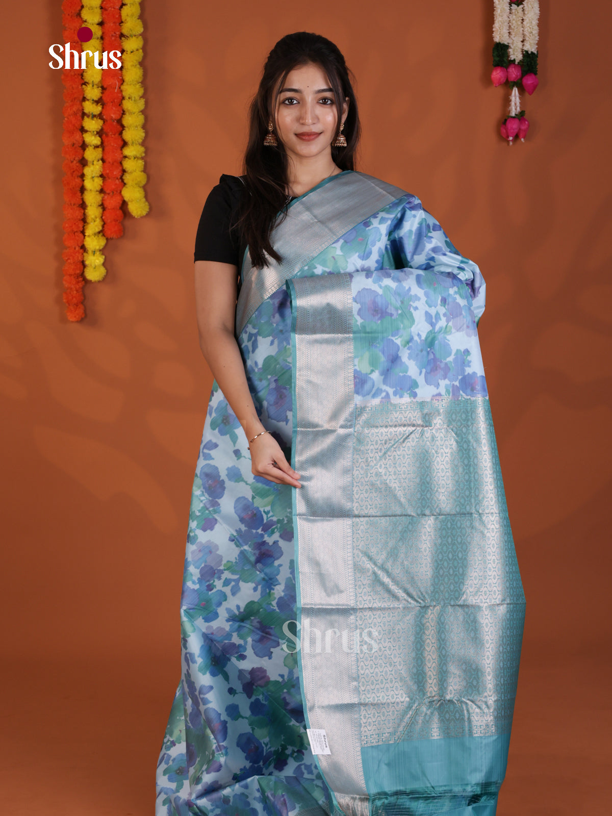 DLS29218 - Kanchipuram-halfpure Saree