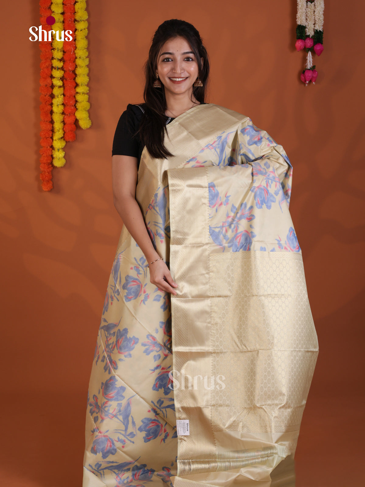 DLS29228 - Kanchipuram-halfpure Saree - Shop on Shrus.com