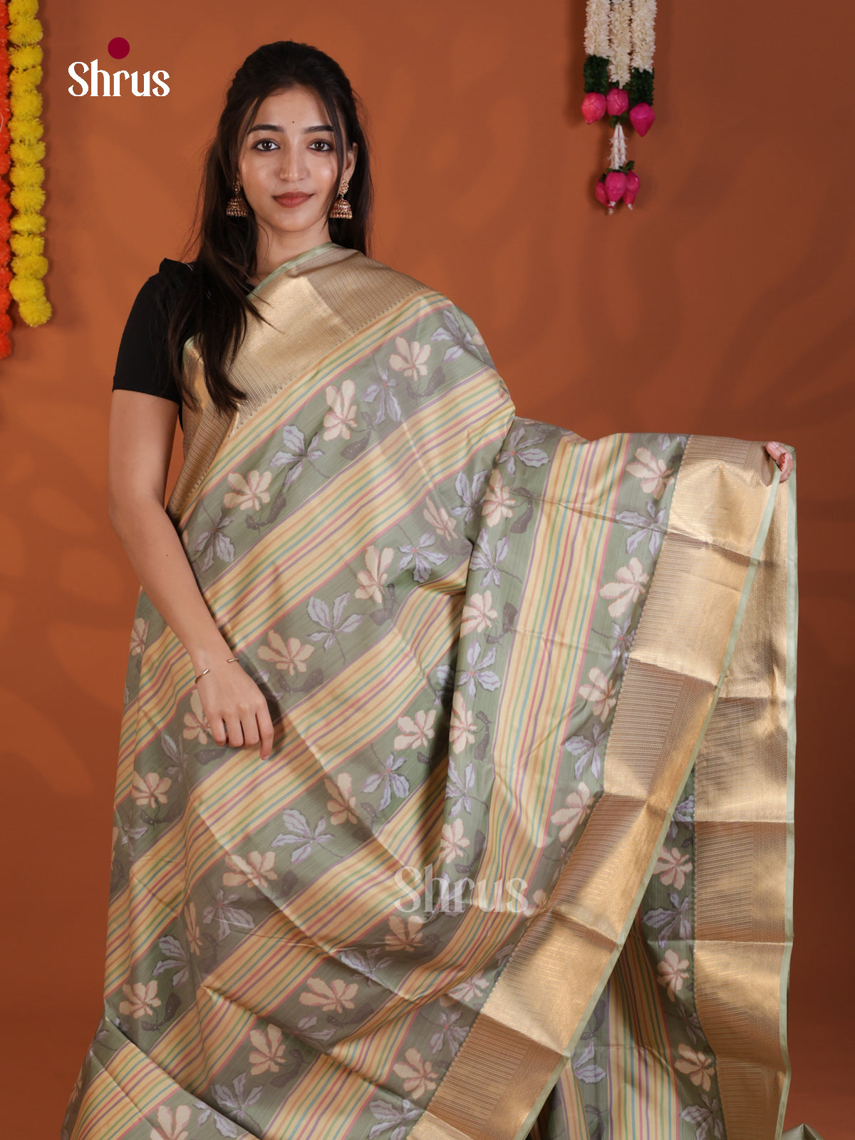 DLS29232 - Kanchipuram-halfpure Saree