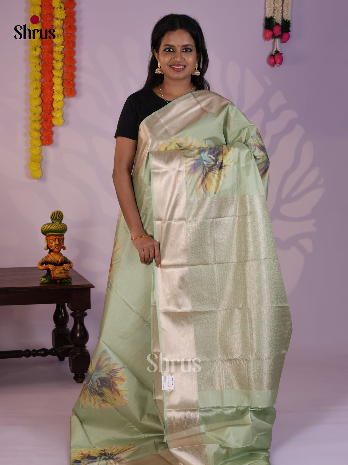 DLS29234 - Kanchipuram-halfpure Saree