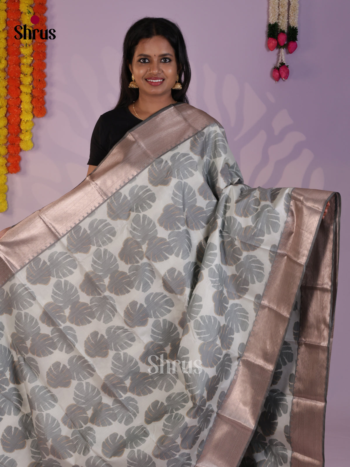 DLS29236 - Kanchipuram-halfpure Saree - Shop on Shrus.com