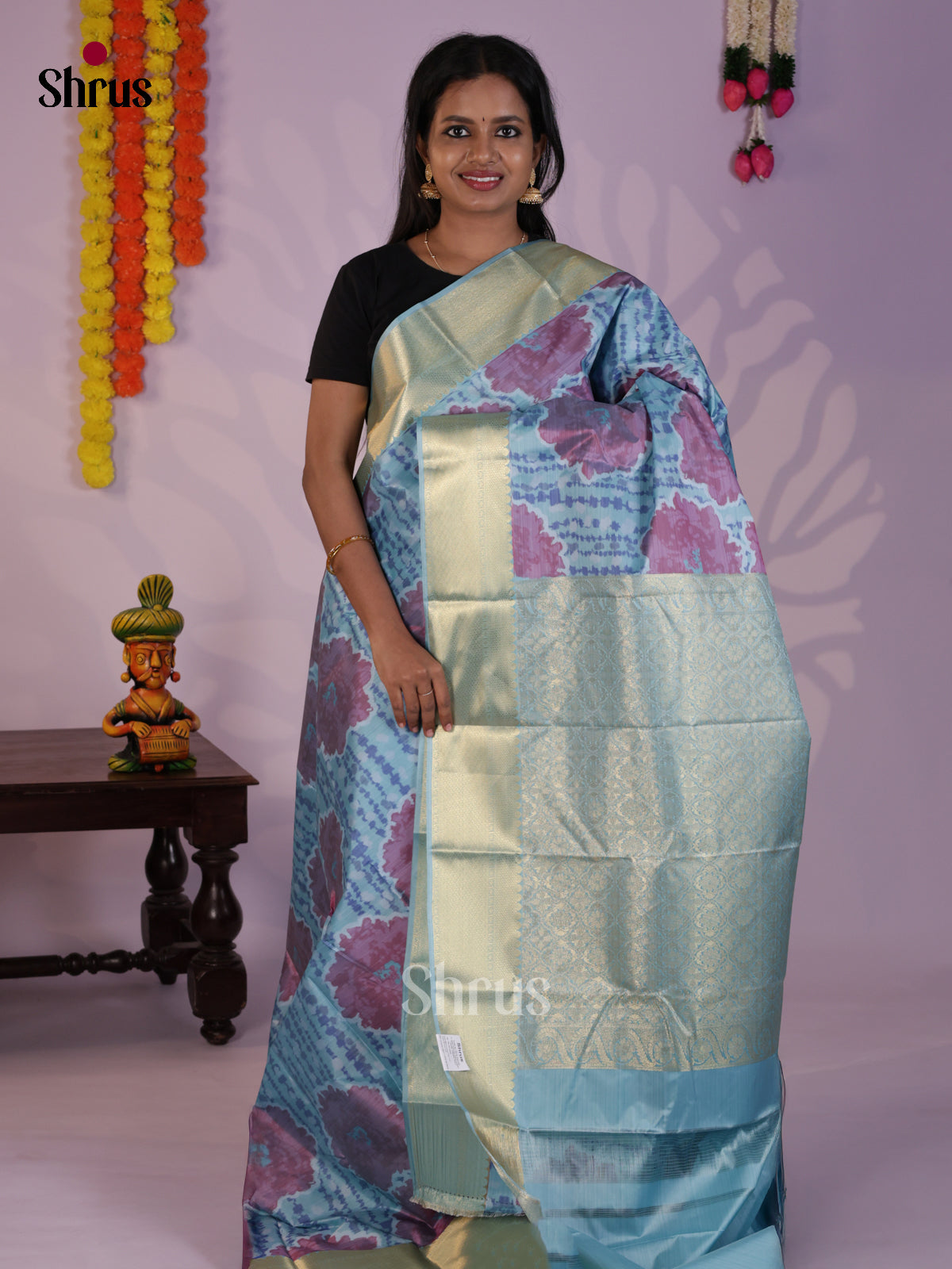 DLS29244 - Kanchipuram-halfpure Saree
