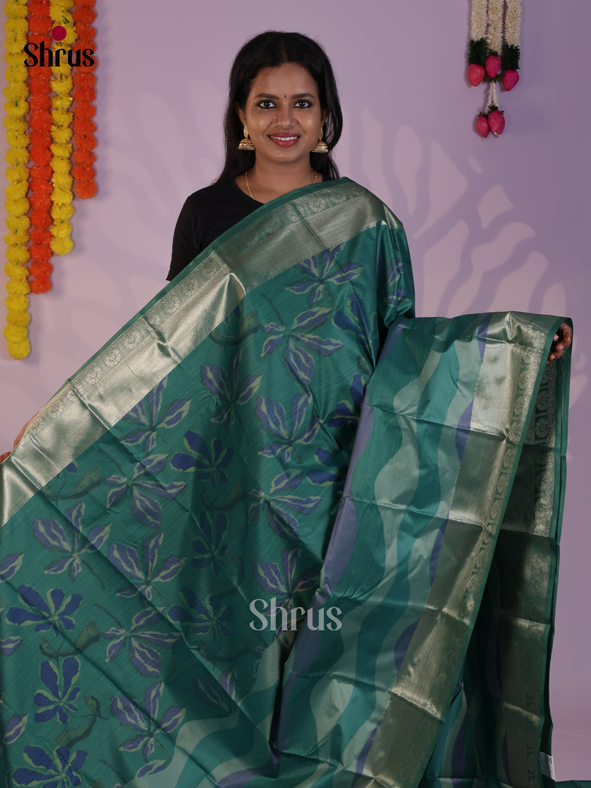 DLS29255 - Kanchipuram-halfpure Saree