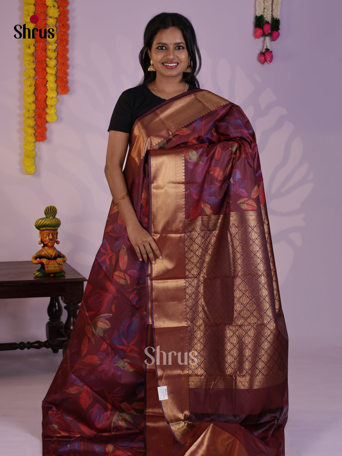 DLS29266 - Kanchipuram-halfpure Saree