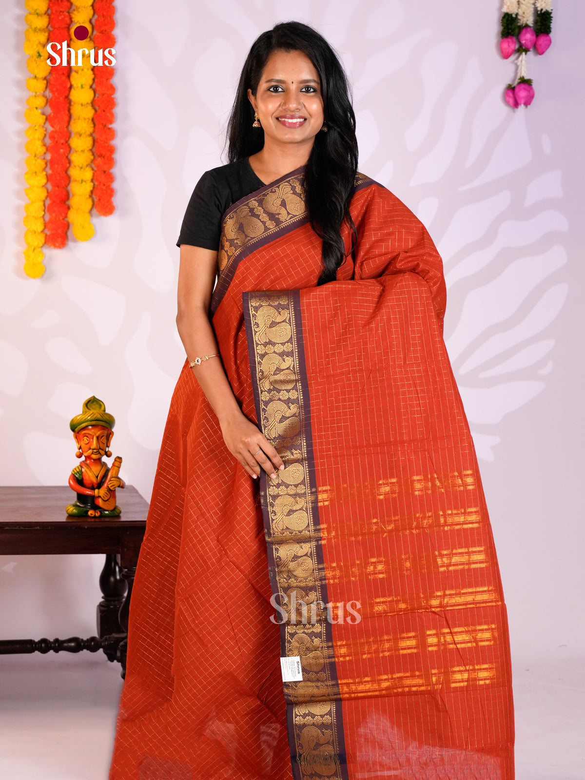 DLS29291 - Chettinad Cotton Saree - Shop on Shrus.com