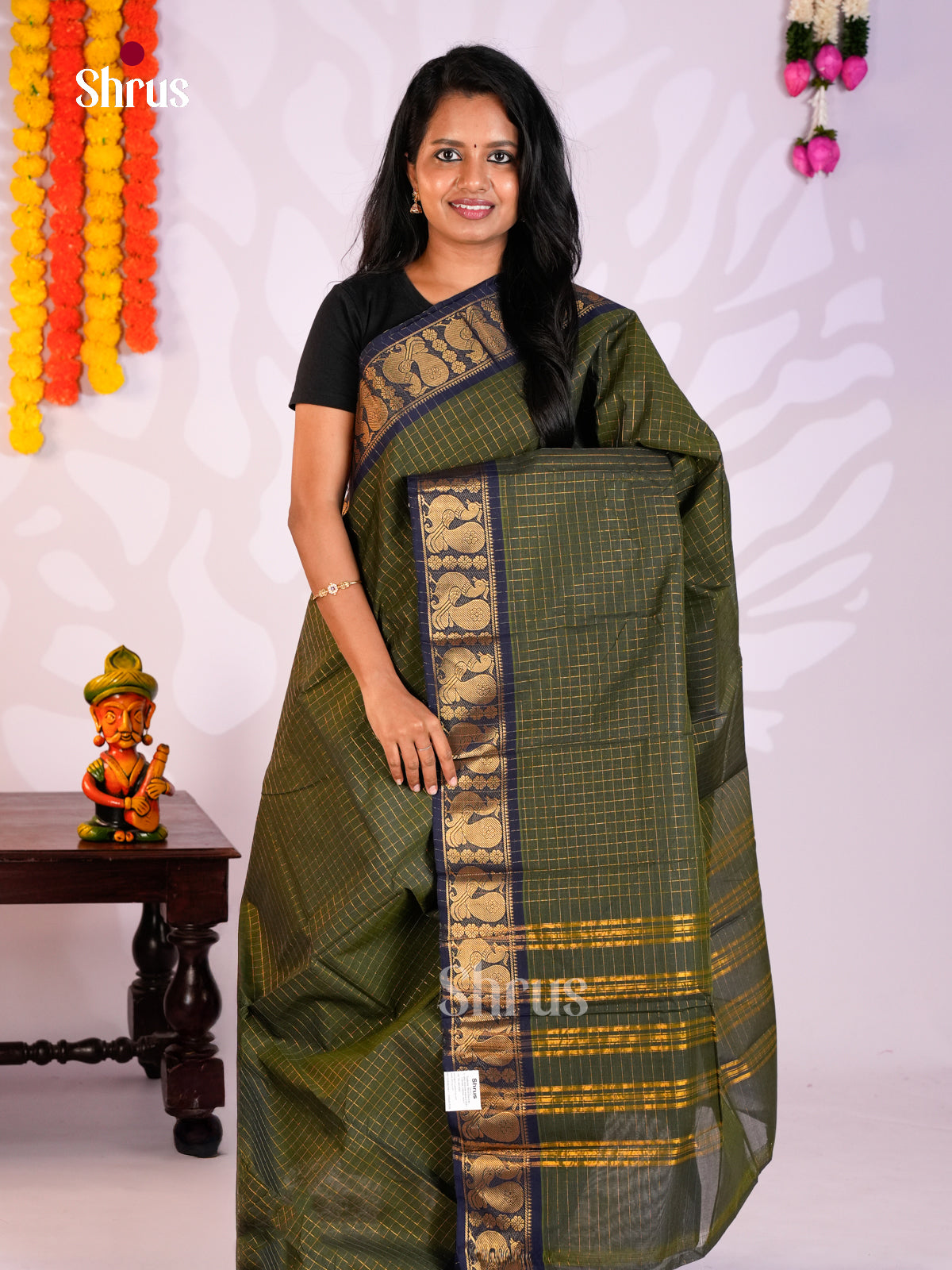 DLS29296 - Chettinad Cotton Saree - Shop on Shrus.com