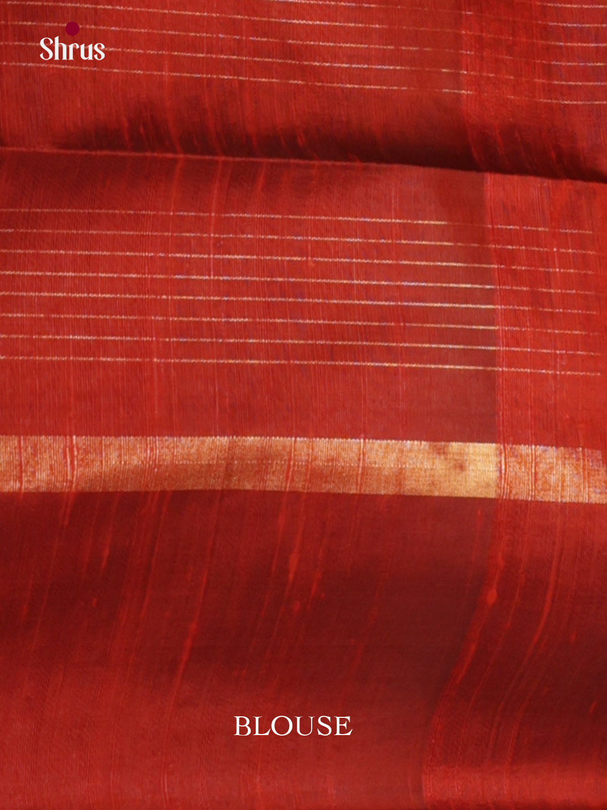 Radiant Rust Orange Raw Silk Saree with zari checks - DLS30001 - Shop on Shrus.com