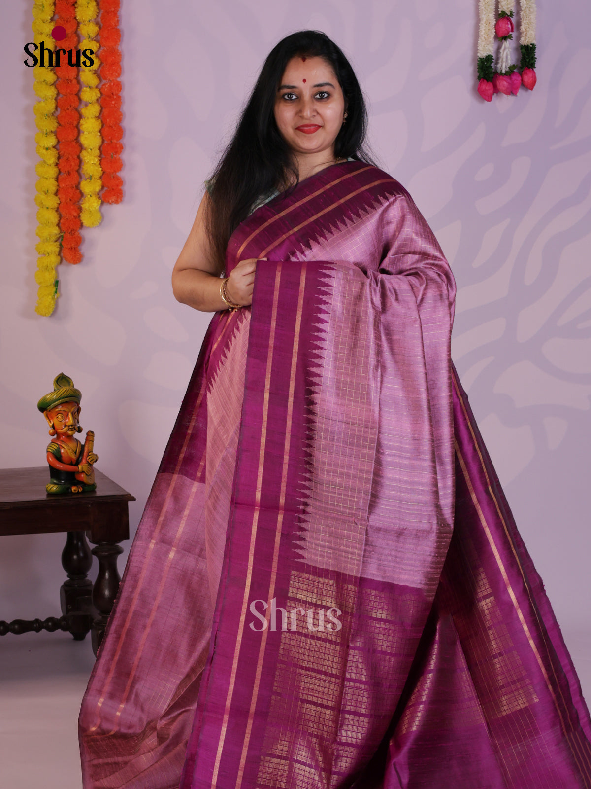 DLS30014 - Raw Silk Saree - Shop on Shrus.com