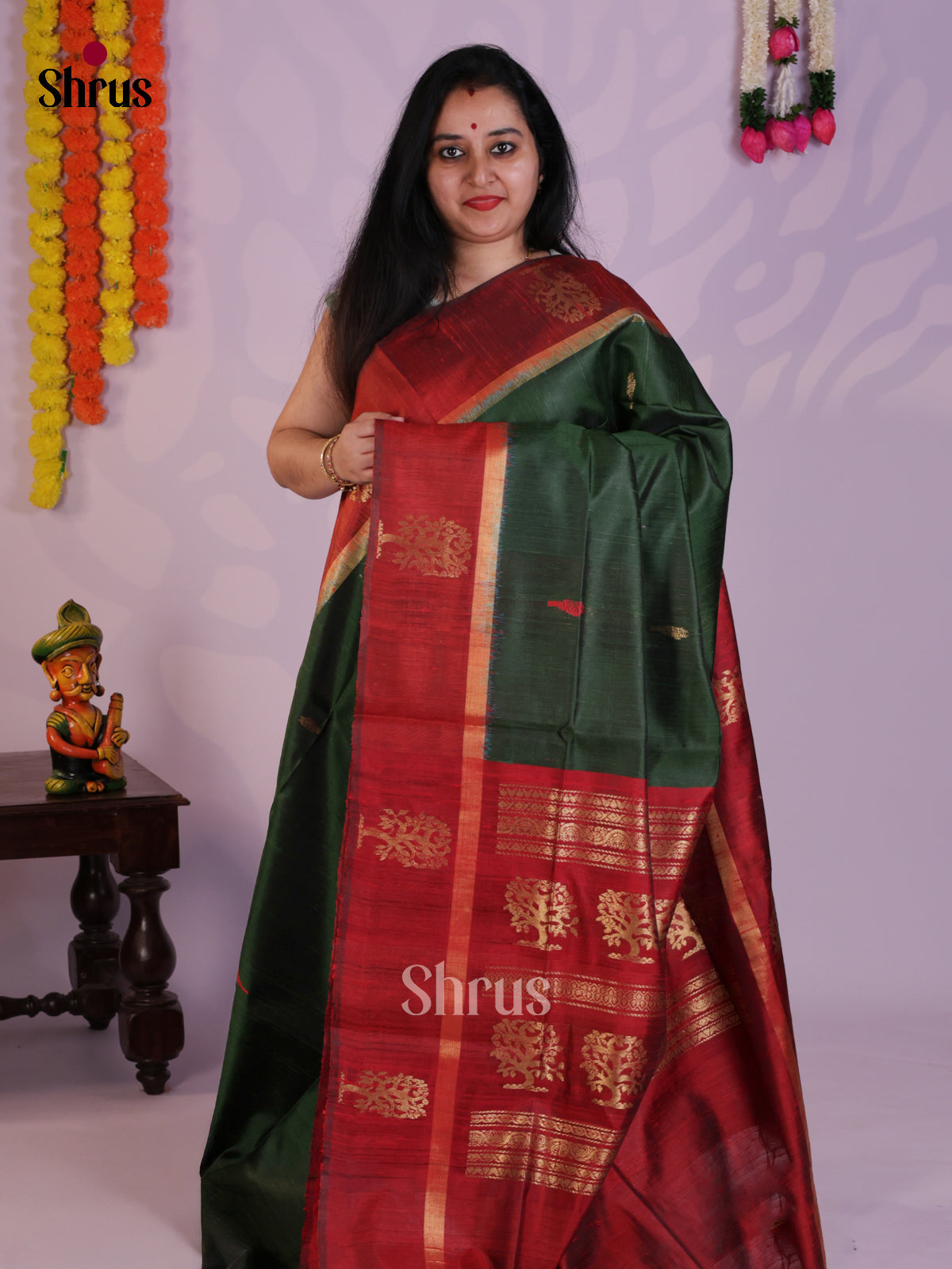 DLS30031 - Raw Silk Saree - Shop on Shrus.com