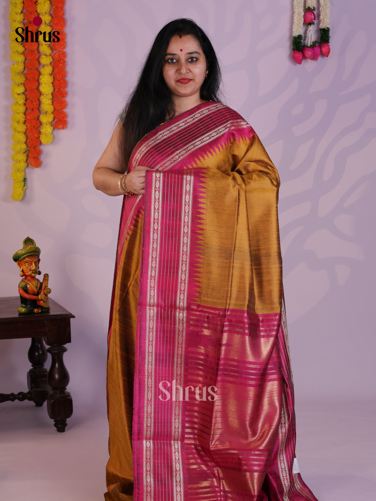 DLS30038 - Raw Silk Saree - Shop on Shrus.com