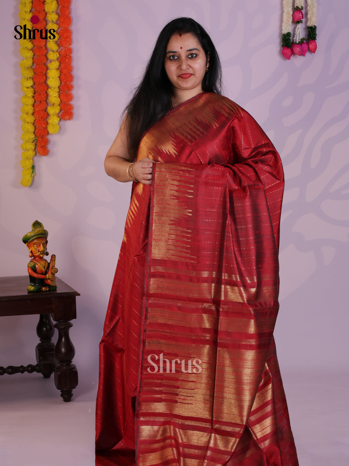 DLS30059 - Raw Silk Saree - Shop on Shrus.com