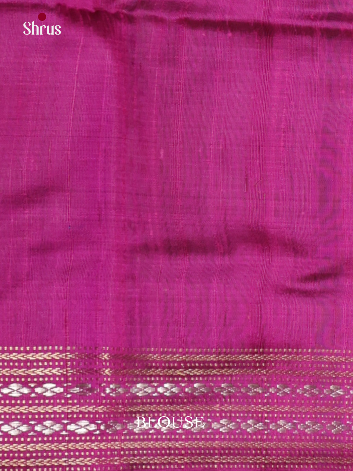 Pretty Blue & majenta Raw Silk Saree with contrast temple border -DLS30078