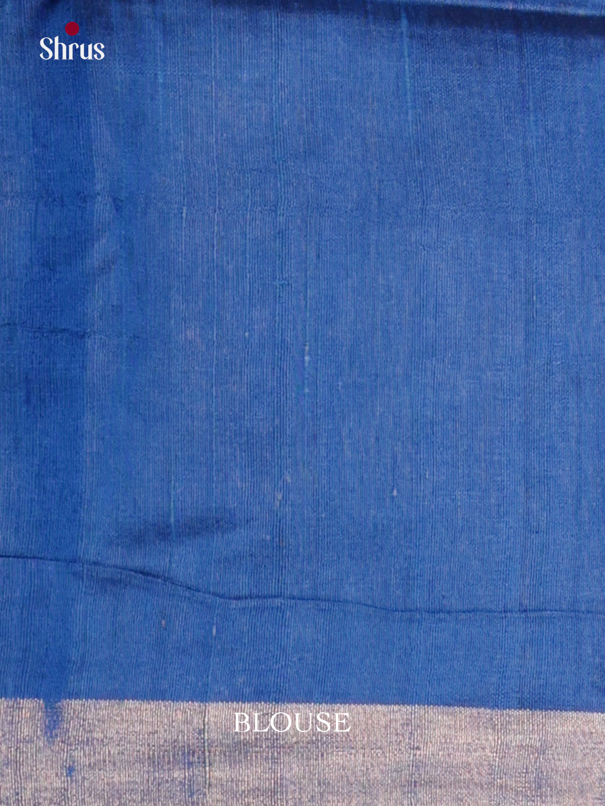 Elegant Blue single tone Raw Silk Saree with zari buttas - DLS30095
