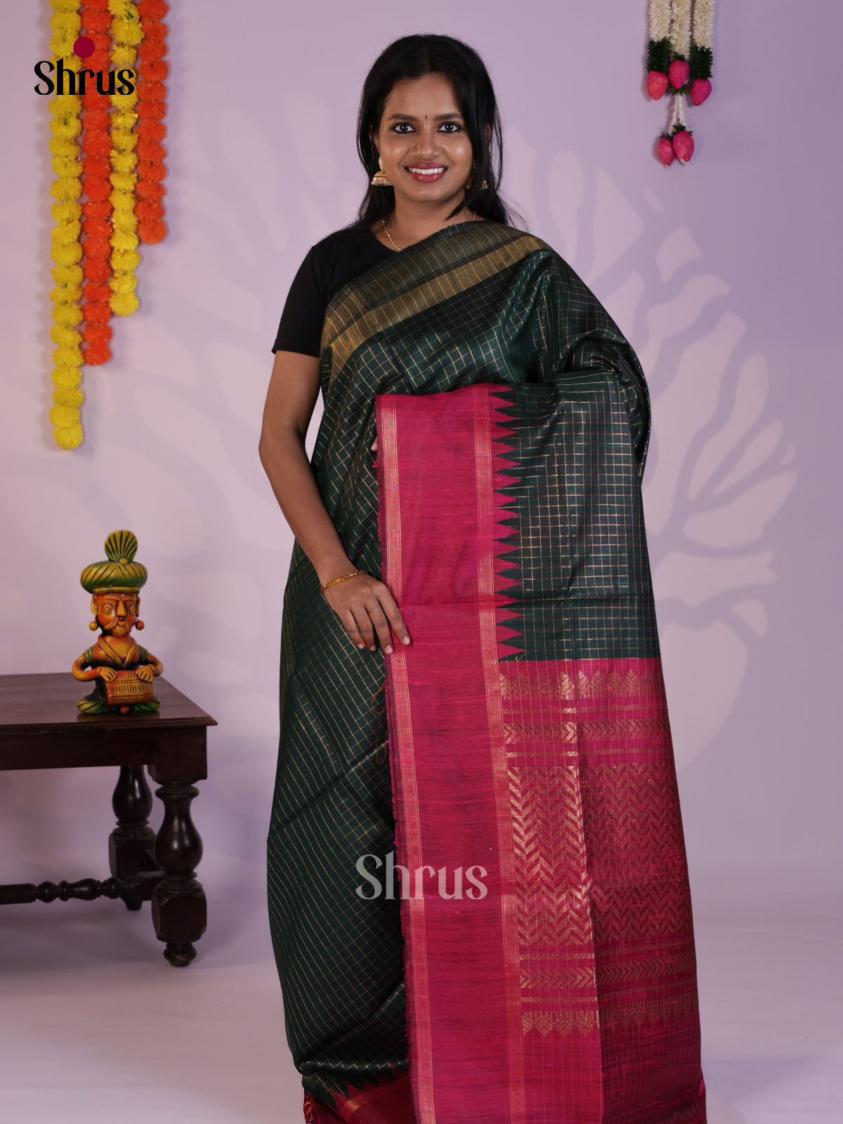 DLS30107 - Raw Silk Saree - Shop on Shrus.com
