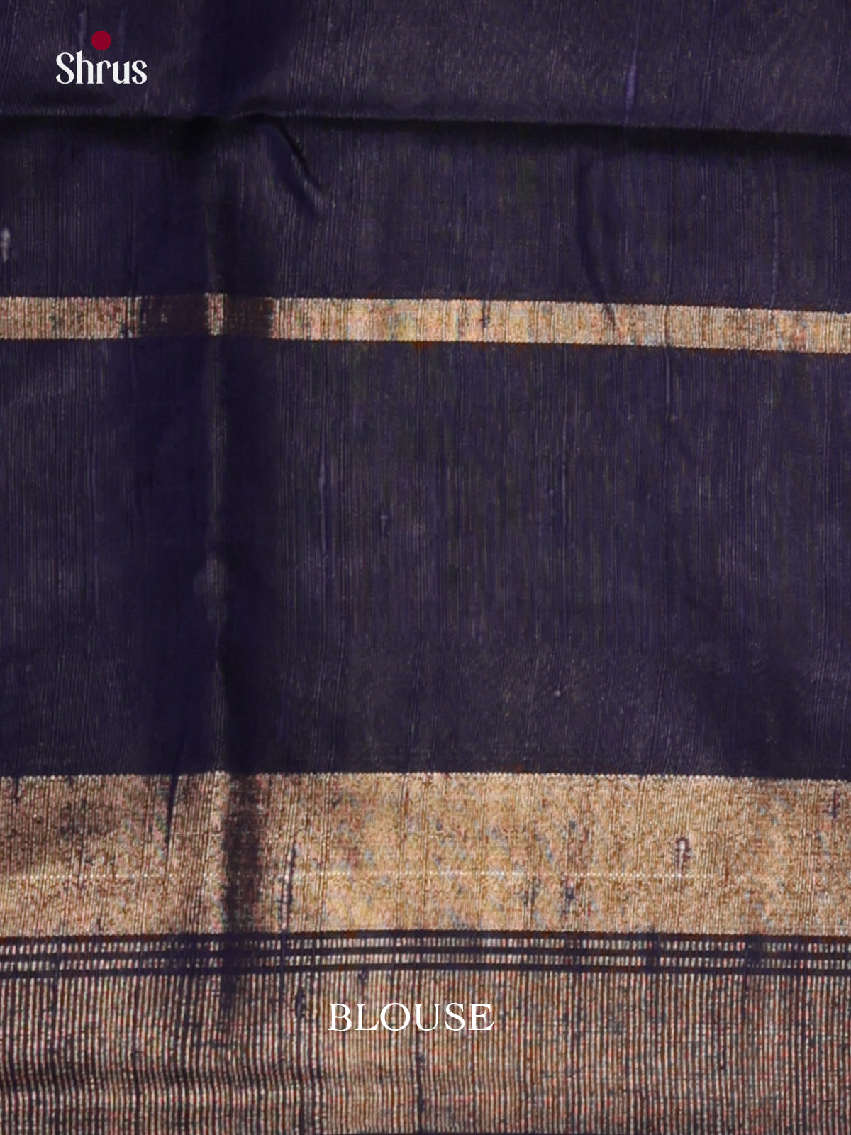 Pretty Blue & Navy Blue Raw Silk Saree with contrast border - DLS30132