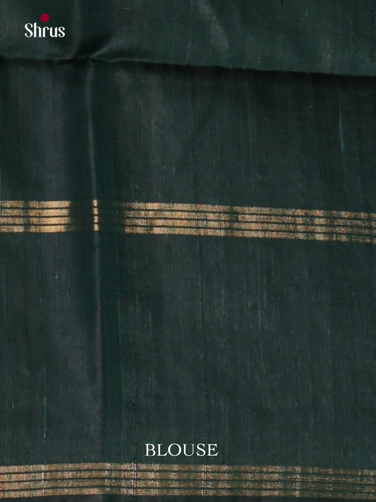 Classy Peacock Green single tone Raw Silk Saree with zari buttas & Brocade pallu - DLS30140