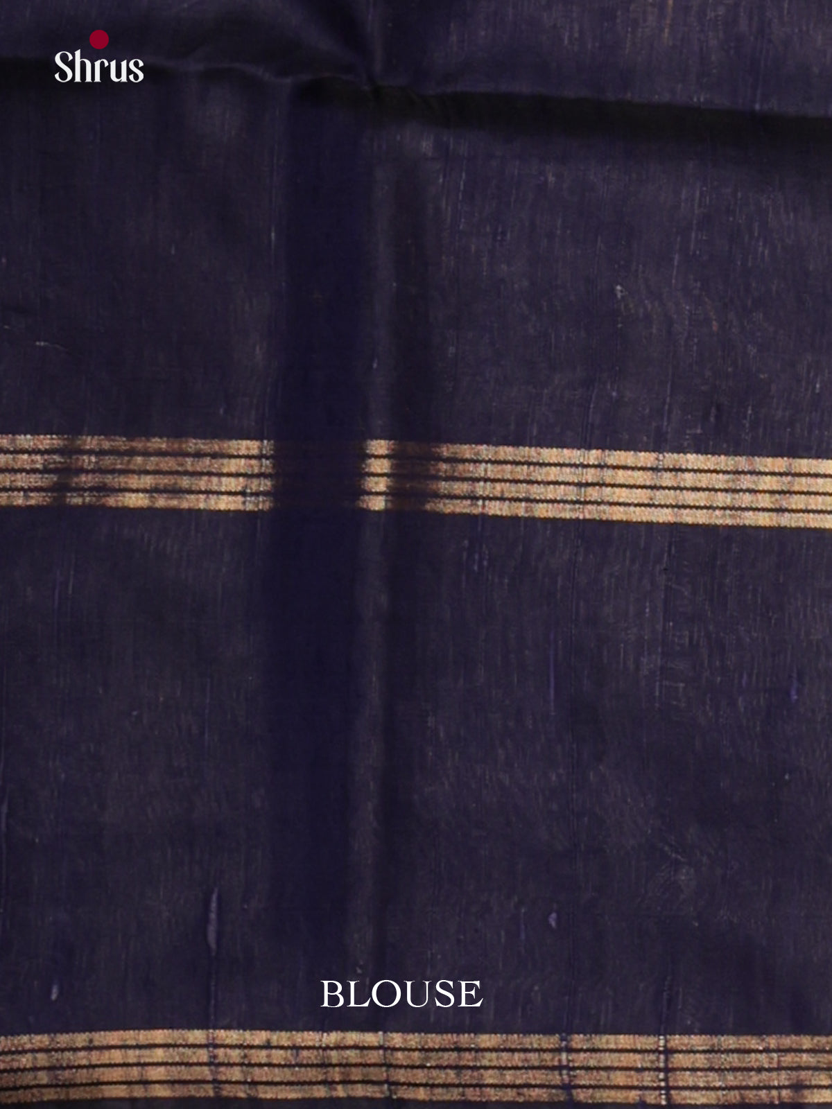 Vibrant Navy Blue Raw Silk Saree with zari buttas- DLS30142