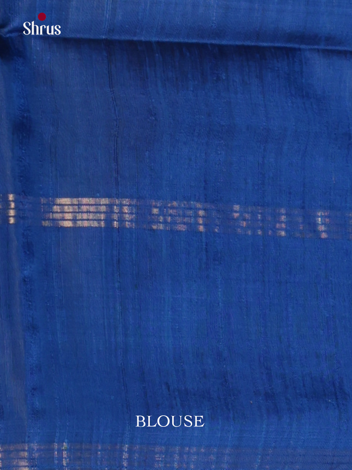 Royal Blue Raw Silk Saree with zari buttas - DLS30145