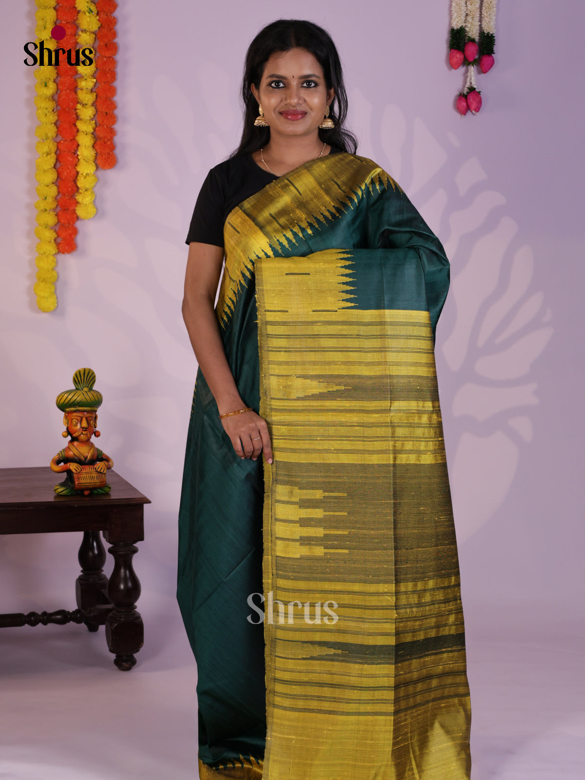 DLS30153 - Raw Silk Saree - Shop on Shrus.com