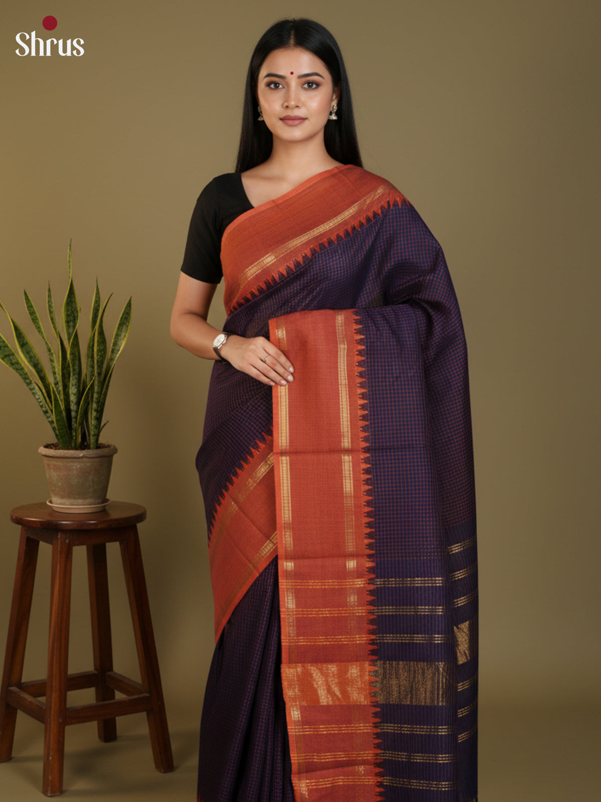 DLS30244 - Chettinad Cotton Saree - Shop on Shrus.com