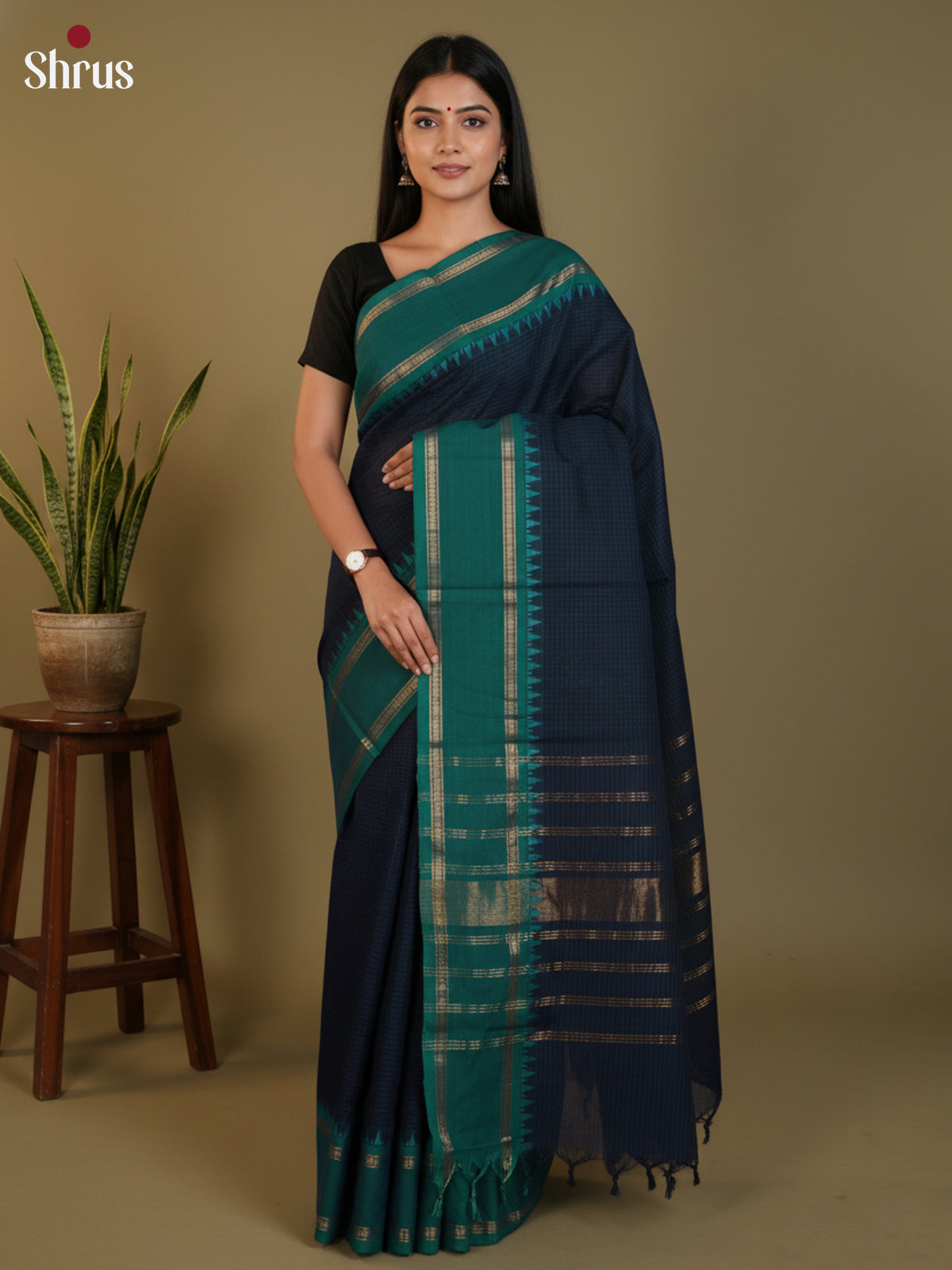 DLS30245 - Chettinad Cotton Saree - Shop on Shrus.com
