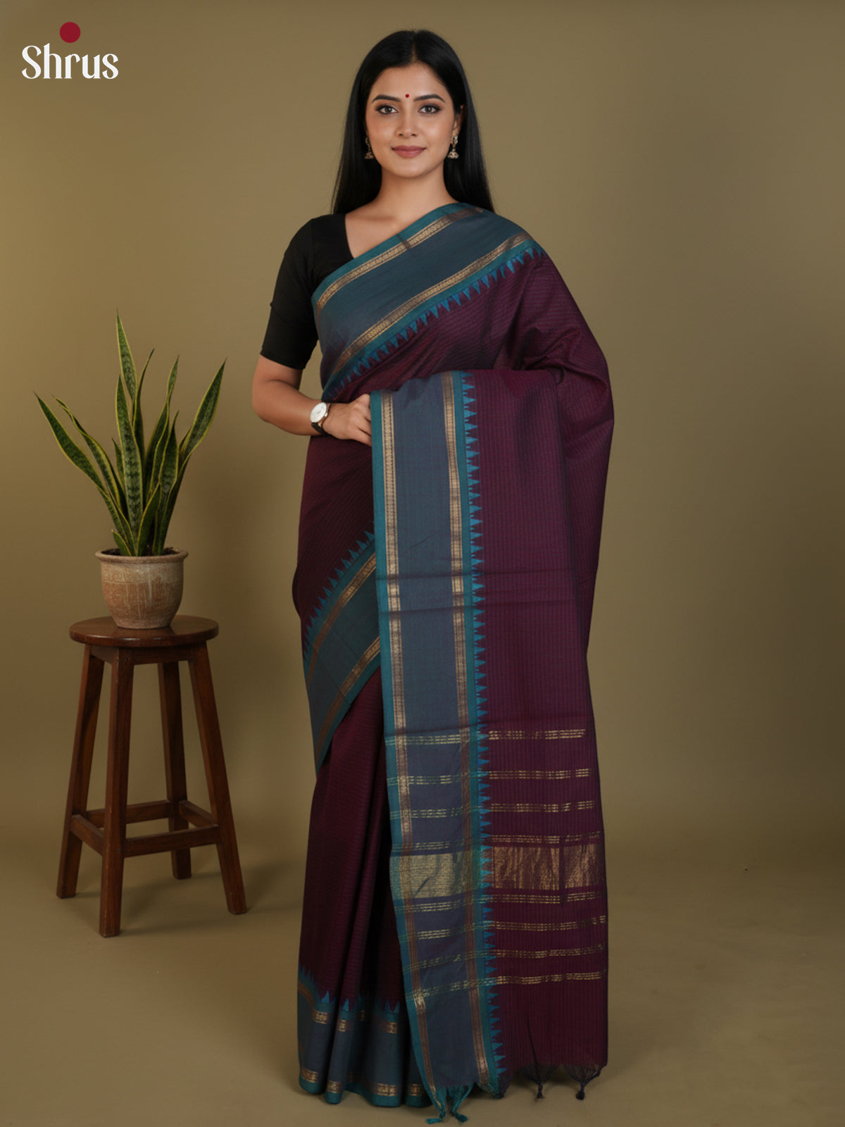 DLS30254 - Chettinad Cotton Saree - Shop on Shrus.com