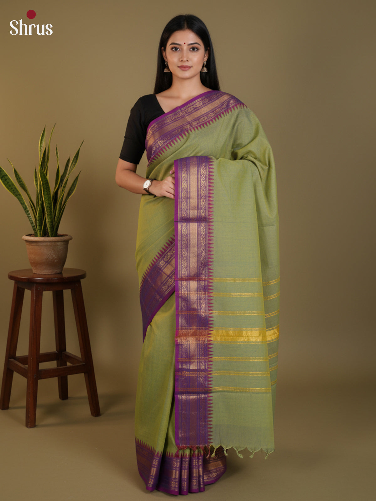 DLS30289 - Chettinad Cotton Saree - Shop on Shrus.com