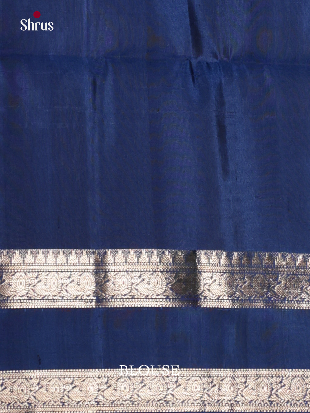 Pretty Blue & dark Blue Soft Silk Saree with zari peacock , round buttas & rettaipet border - Shop on Shrus.com