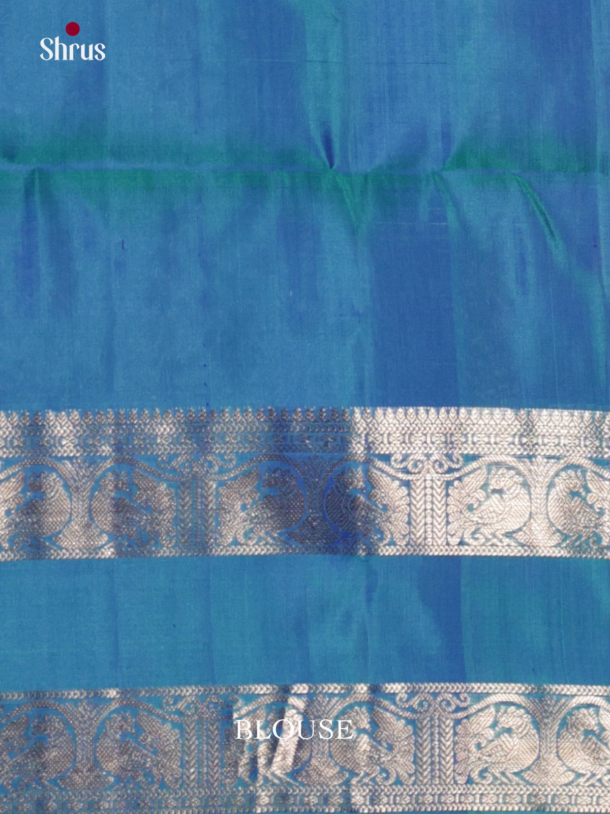 Lustrous Purple & Blue Soft Silk Saree with zari motifs & rettaipet border - Shop on Shrus.com