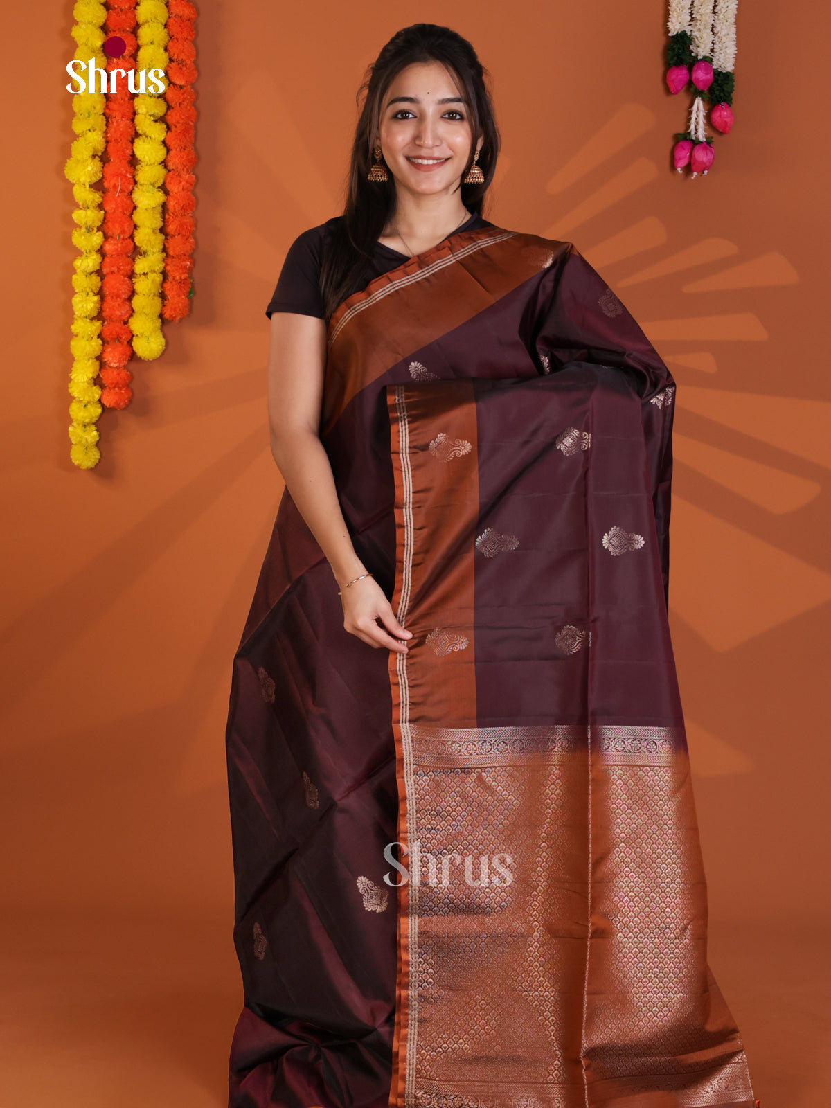 DLS30331 - Softsilk-halfpure Saree - Shop on Shrus.com