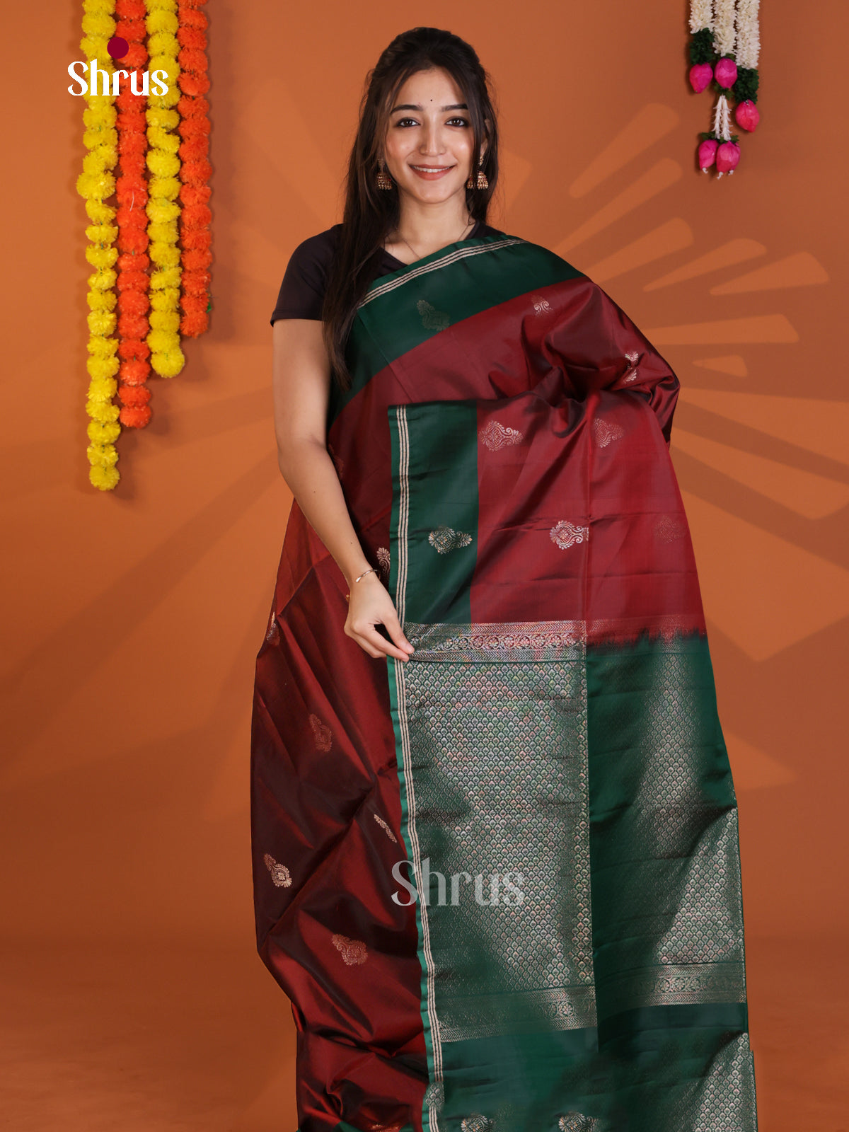 DLS30334 - Softsilk-halfpure Saree - Shop on Shrus.com