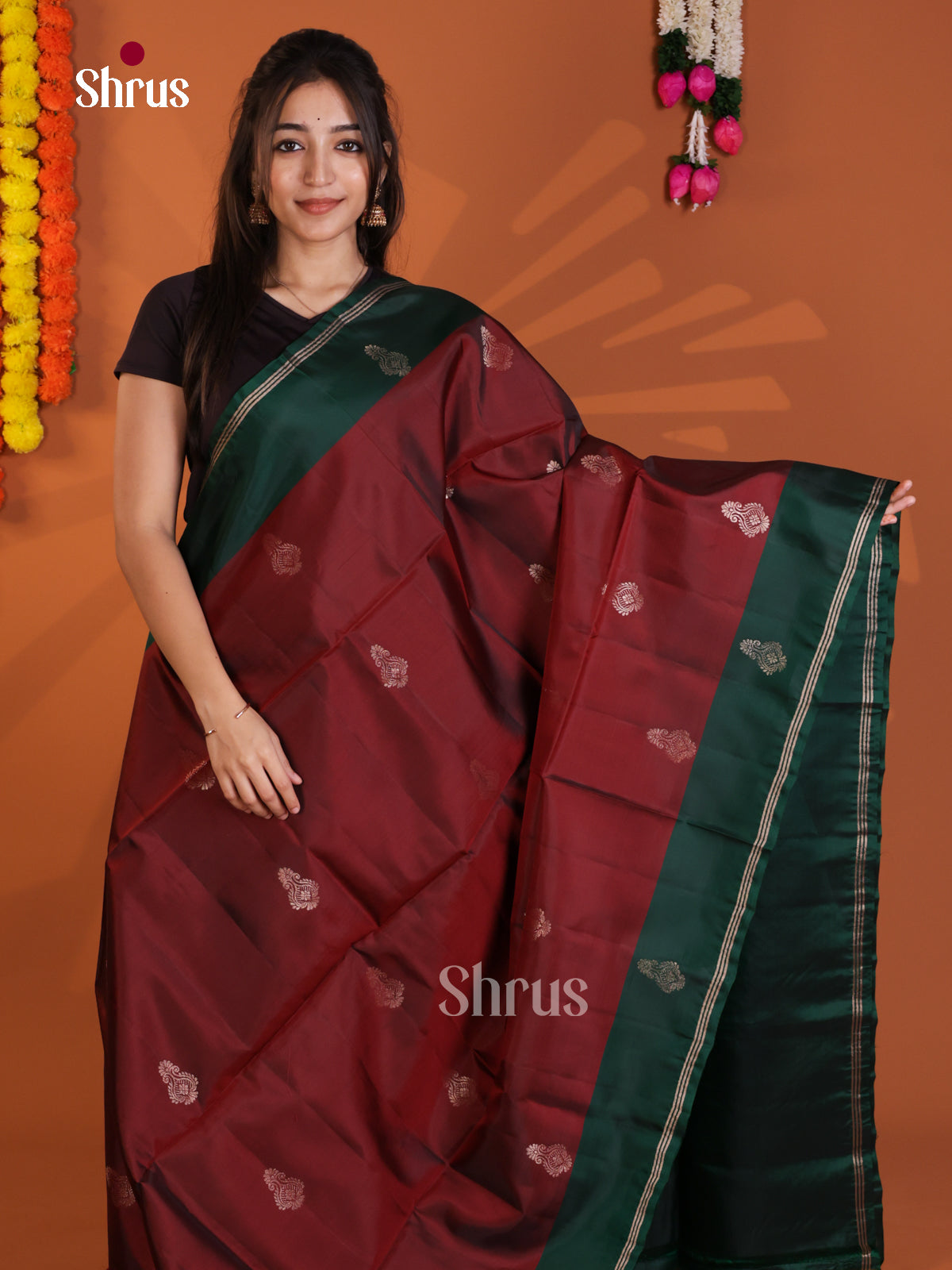 DLS30334 - Softsilk-halfpure Saree - Shop on Shrus.com