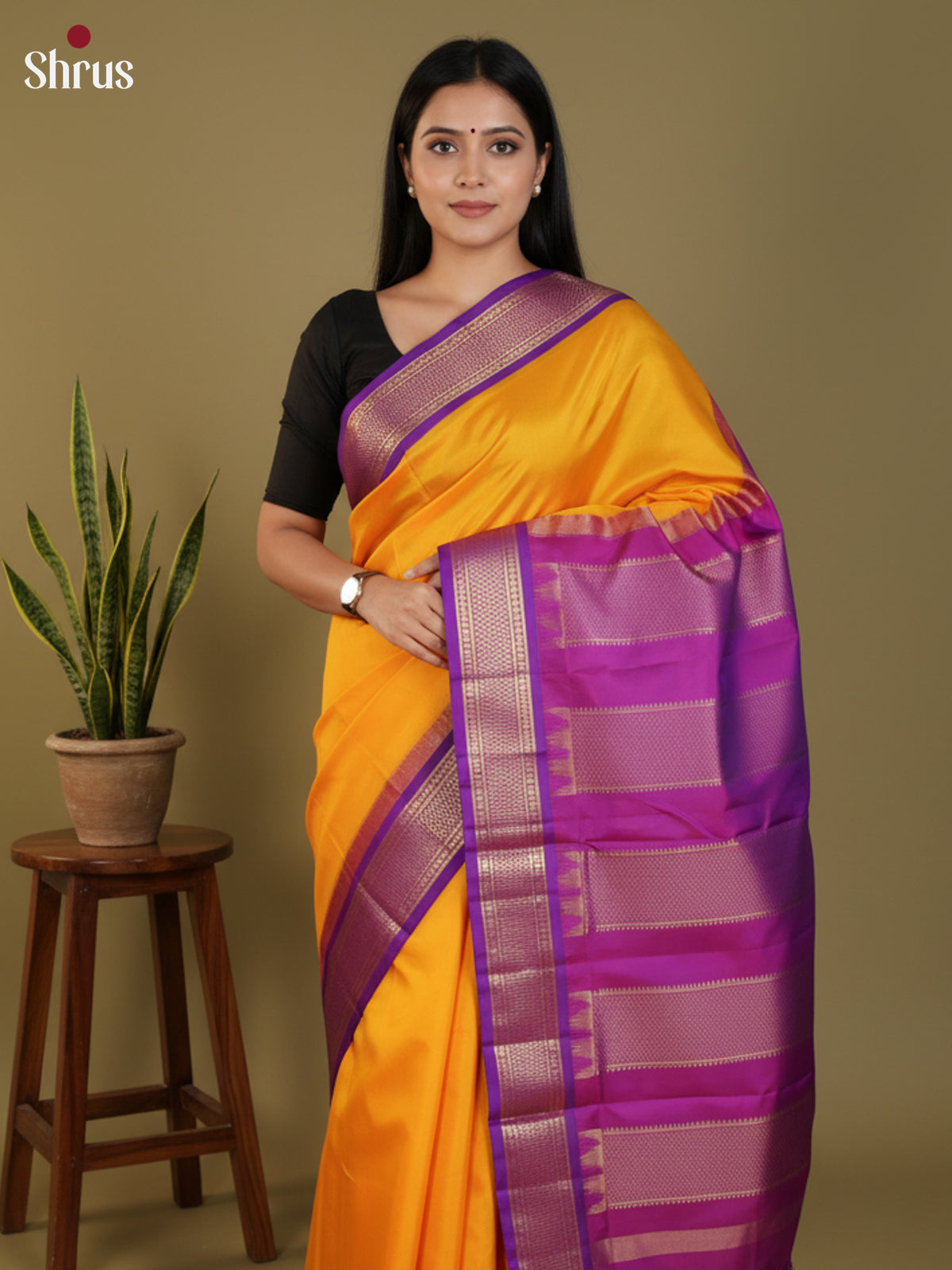 DLS30341 - Kanchipuram silk 9Yards Saree