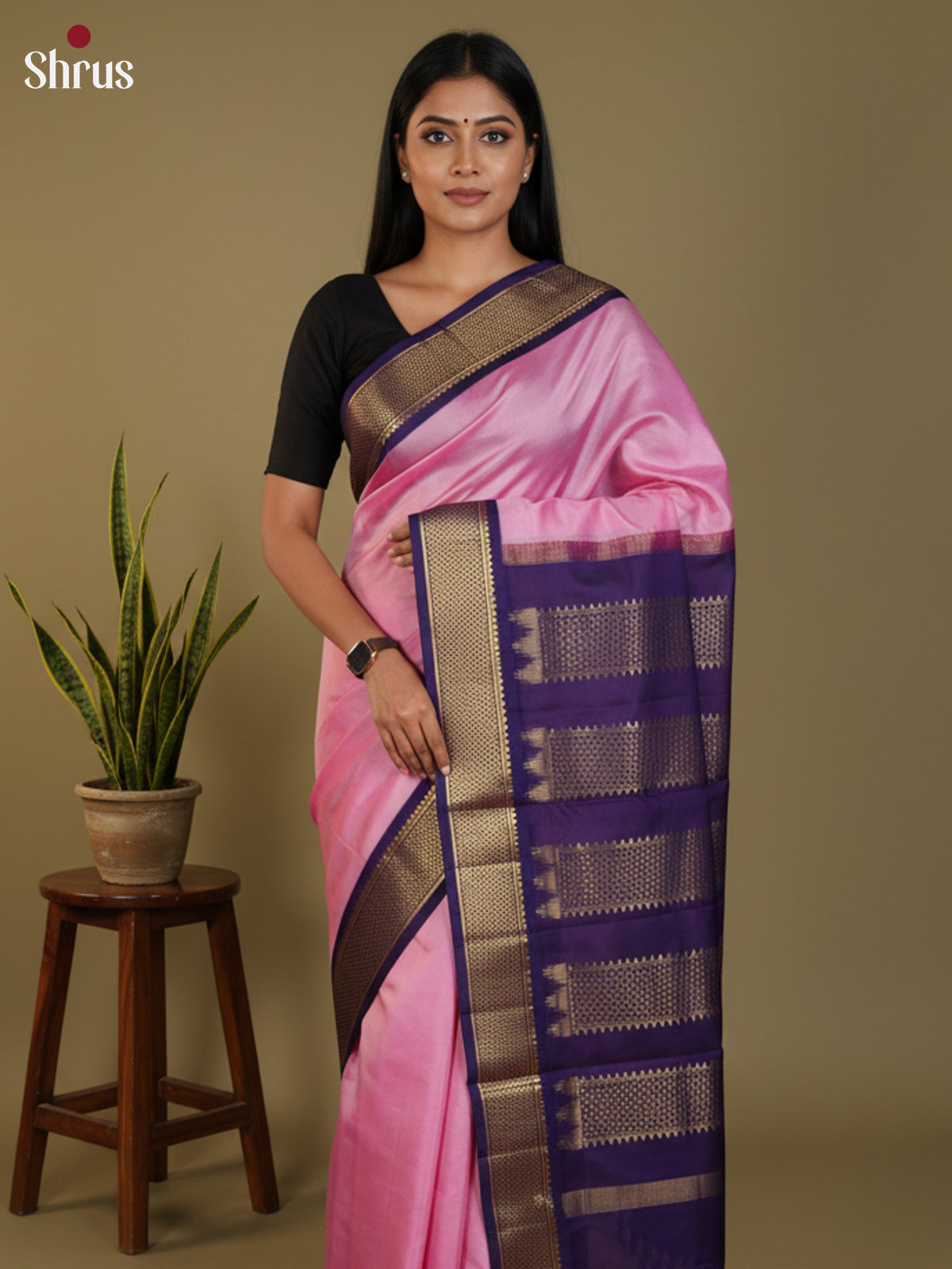 DLS30345 - Kanchipuram silk 9Yards Saree