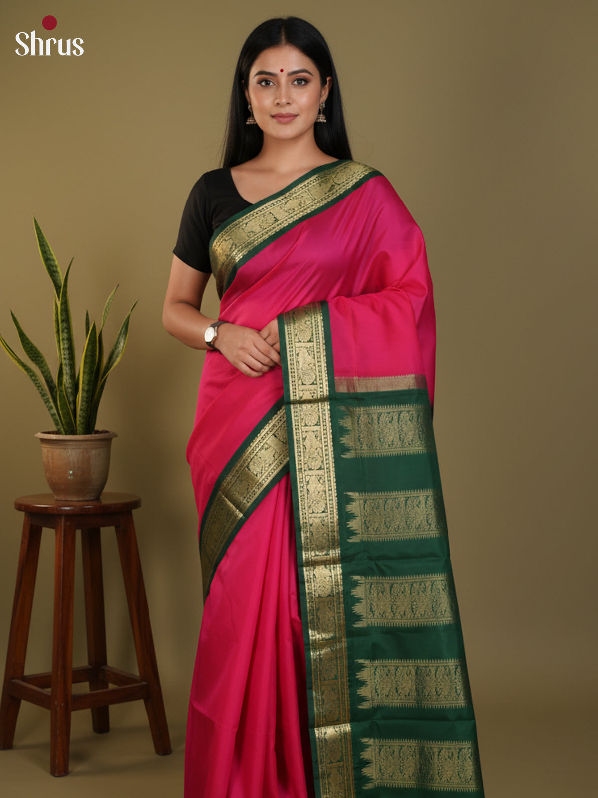 DLS30346 - Kanchipuram silk 9Yards Saree